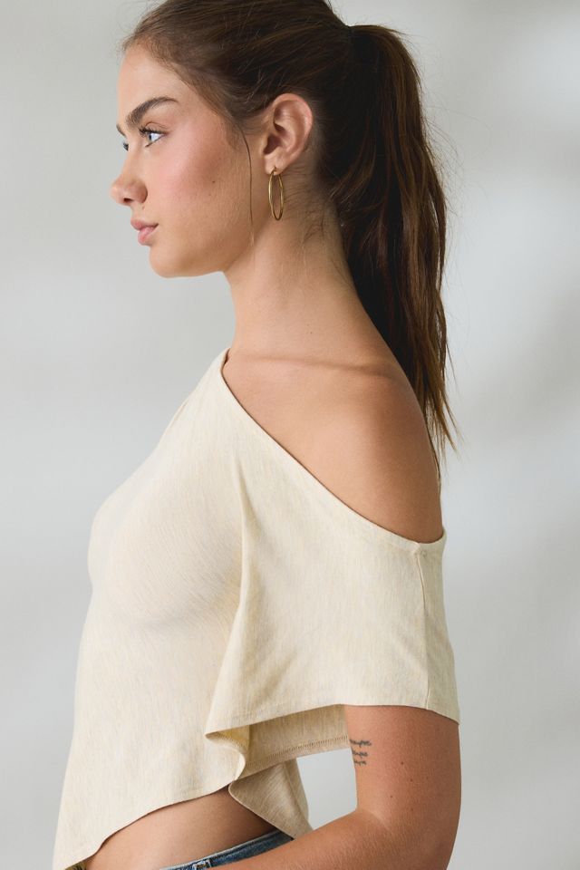 UO Bia Jersey Knit Asymmetric Off-The-Shoulder Poncho #2