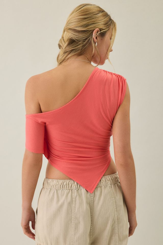 UO Bia Jersey Knit Asymmetric Off-The-Shoulder Poncho #2