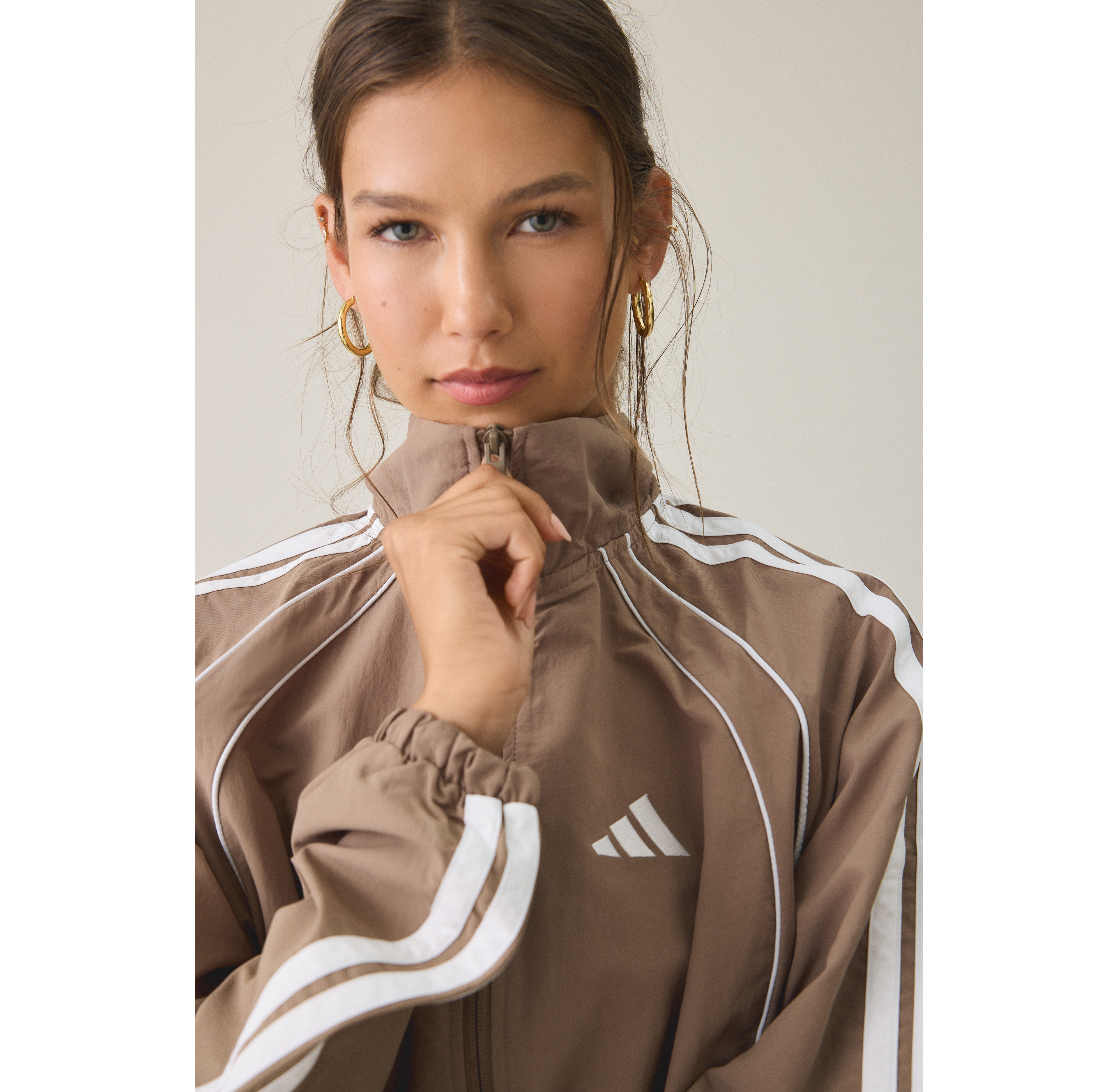adidas Iconic 3-Stripes Woven Zip-Up Track Jacket