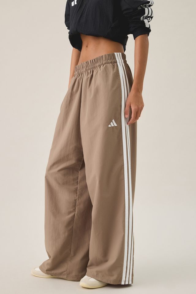 adidas Iconic 3-Stripes Woven Wide Leg Track Pants #1