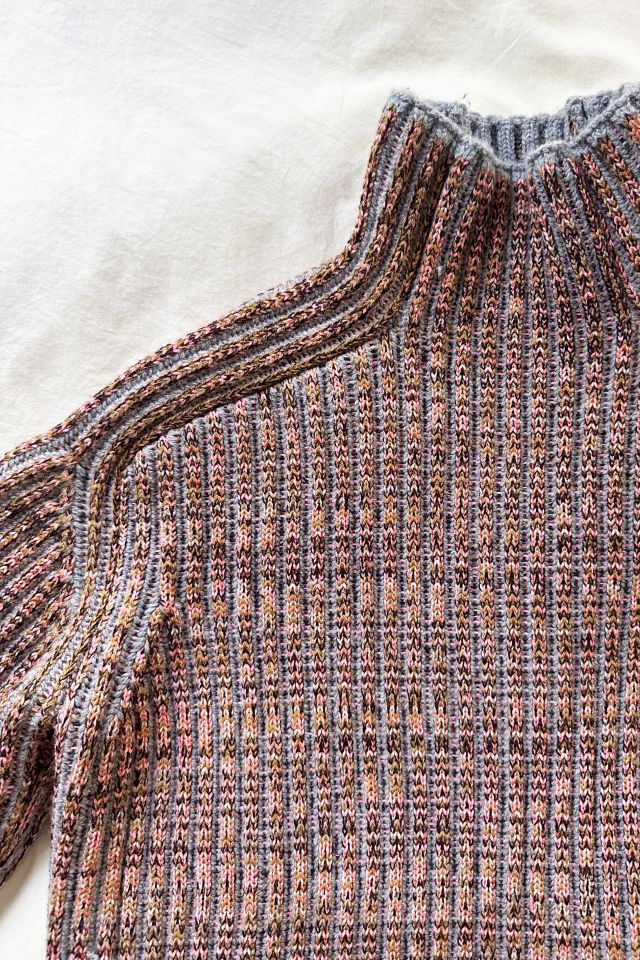 Acne Studios Ribbed Wool-Blend Marled Orange Turtleneck Sweater #2