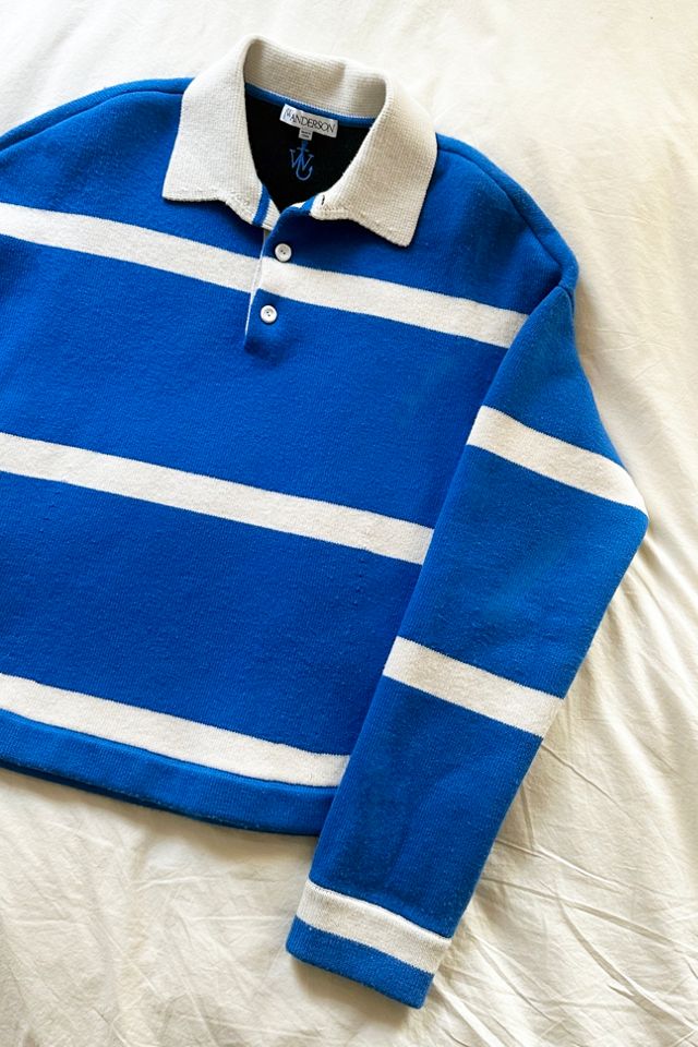 JW Anderson Royal Blue Stripe Rugby Sweater #1