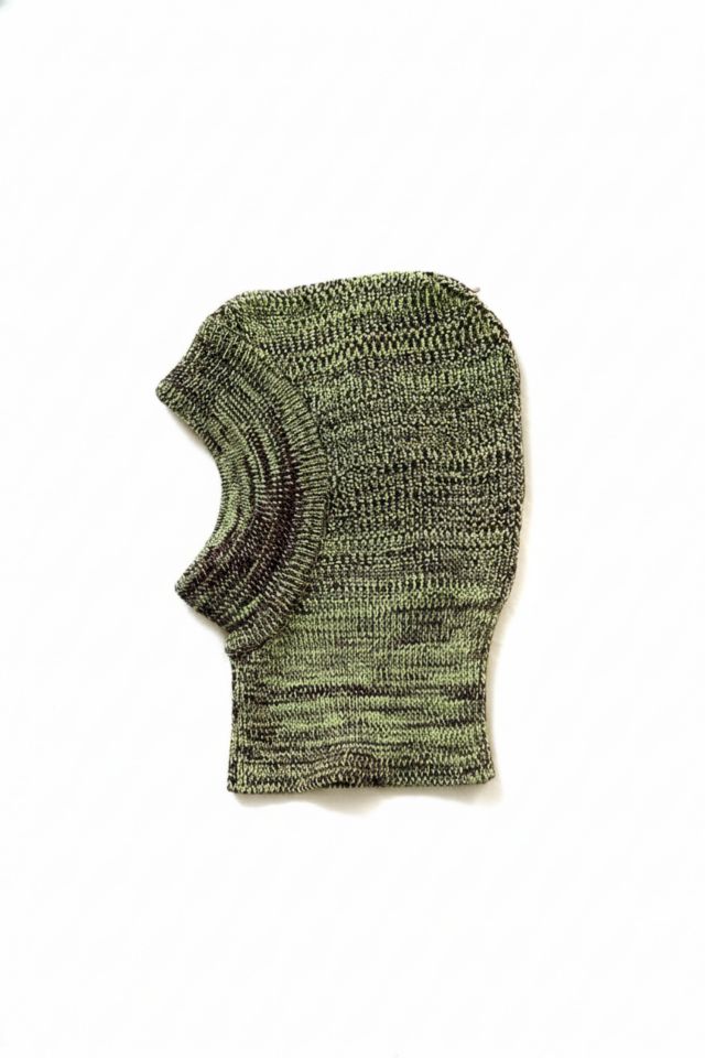 SUNNEI Acid Green Balaclava Knit Hat Beanie #1