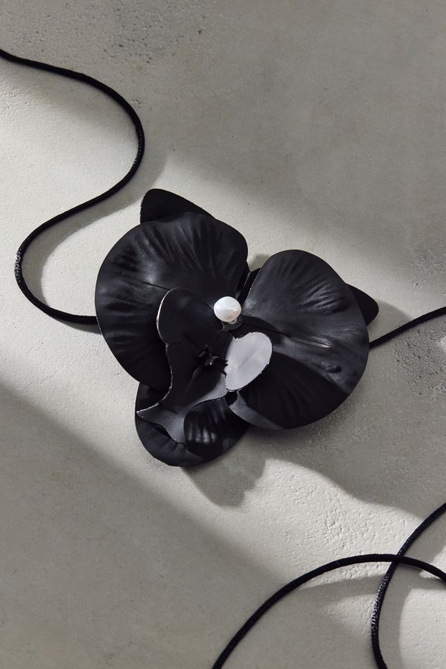 Bloom 3D Flower Satin Cord Wrap Necklace #1