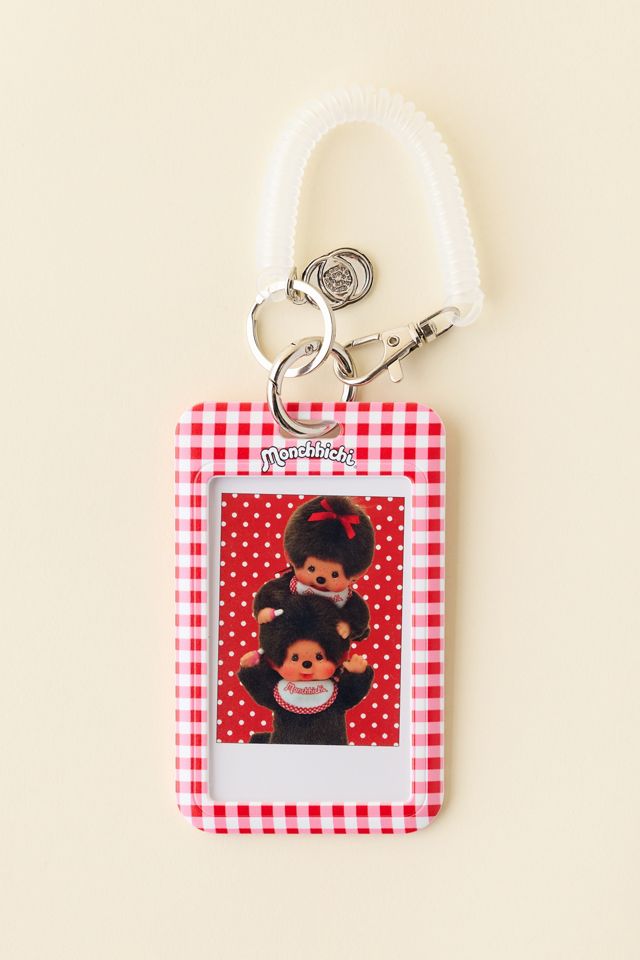 Retrospekt X Monchhichi Gingham Print Card Holder Keychain #1