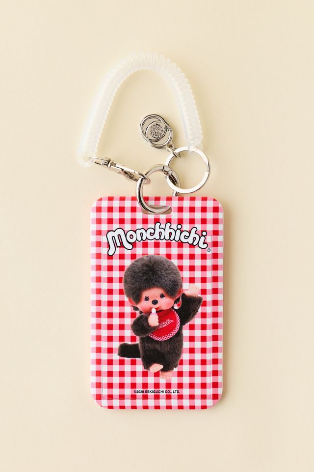 Retrospekt X Monchhichi Gingham Print Card Holder Keychain #2