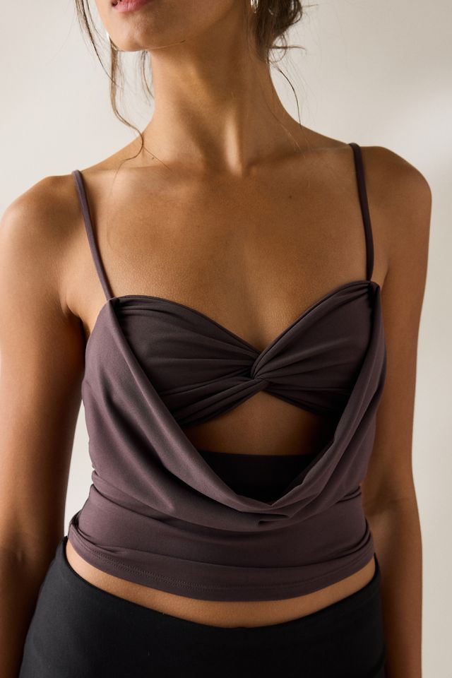 UO Katarina Twist-Front Layered Cowl Cami #1