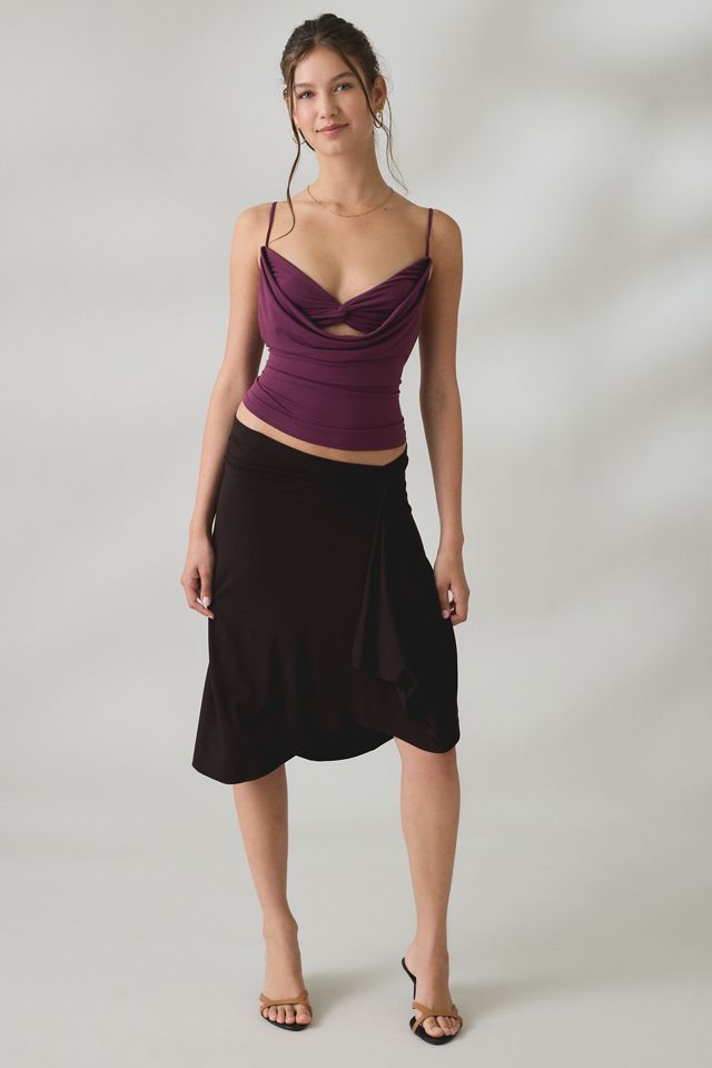 UO Katarina Twist-Front Layered Cowl Cami #3