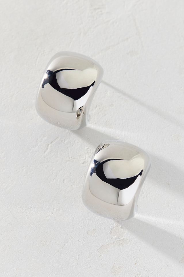 Boucles d'oreilles créoles épaisses Brooklyn plaquées or 14 carats #1