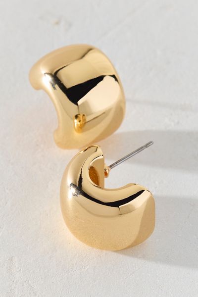 14k Gold Plated Brooklyn Chunky Hoop Earrings