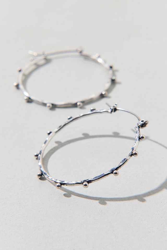 Greenwich Hammered Metal Hoop Earrings #1