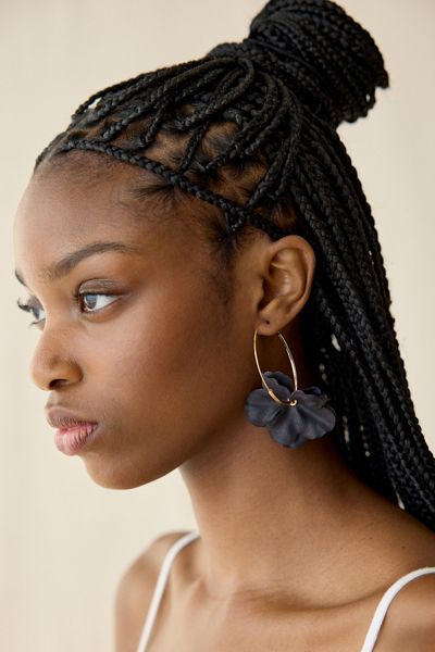 Bloom 3D Flower Hoop Earrings