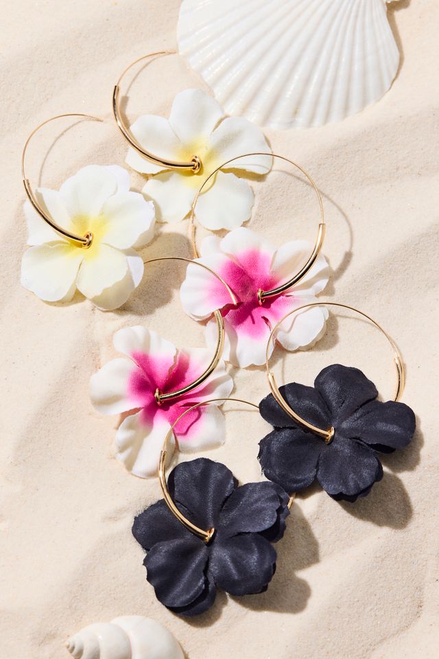 Bloom 3D Flower Hoop Earrings #1
