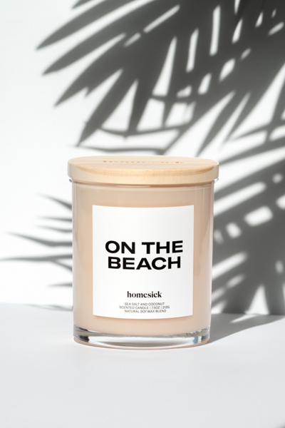 Homesick On The Beach 7.5 oz Candle In On The Beach At Urban Outfitters In Neutral