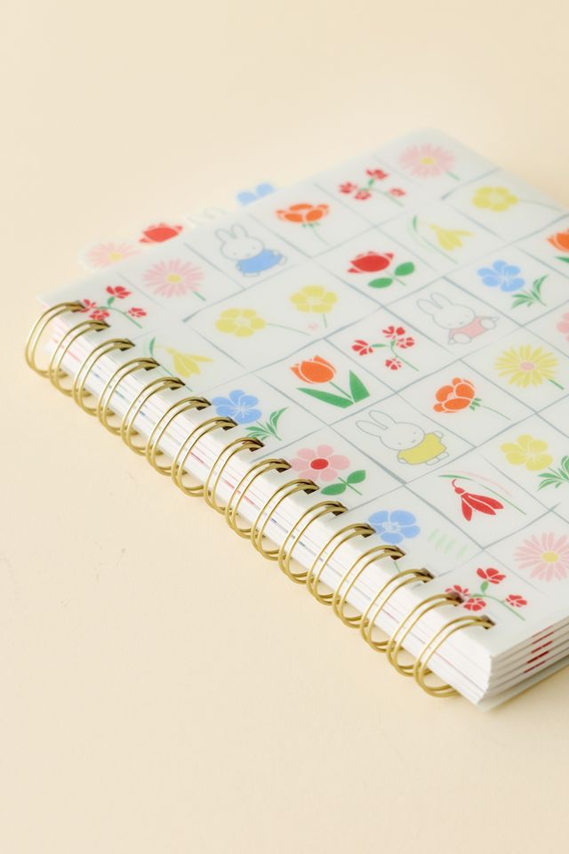 Miffy Floral UO Exclusive Tabbed Spiral Notebook #3