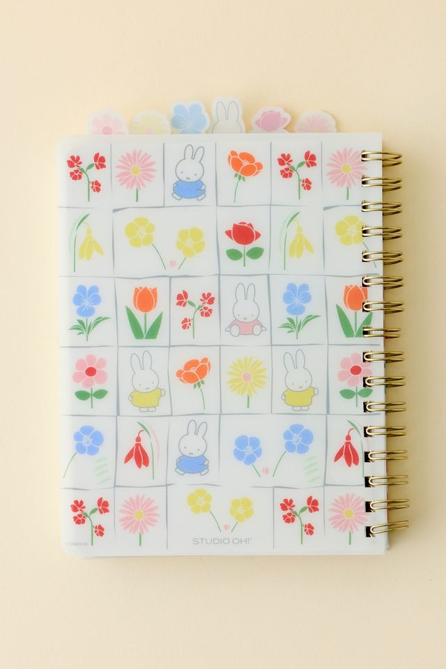Miffy Floral UO Exclusive Tabbed Spiral Notebook #4