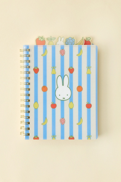 Miffy Fruitful UO Exclusive Tabbed Spiral Notebook | Urban Outfitters