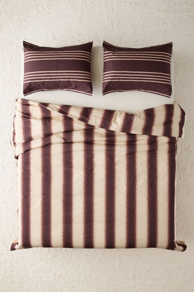 Housse de couette en percale de coton à rayures teintes Cabana #2