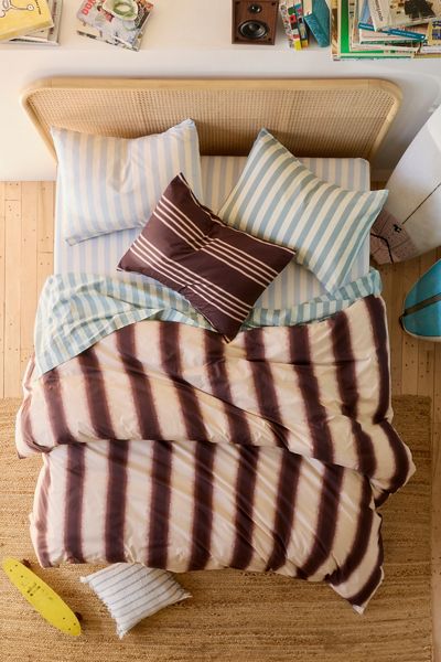 Cabana Dye Striped Patterned Cotton Percale Duvet Cover