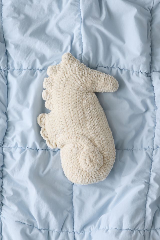 Coussin décoratif en chenille tricotée en forme d'icône océanique #1
