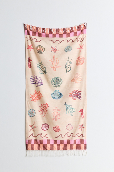 Seashell Icon Printed Tapestry