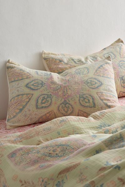 Isla Salt Washed Medallion Cotton Gauze Sham Set