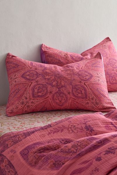 Isla Salt Washed Medallion Cotton Gauze Sham Set