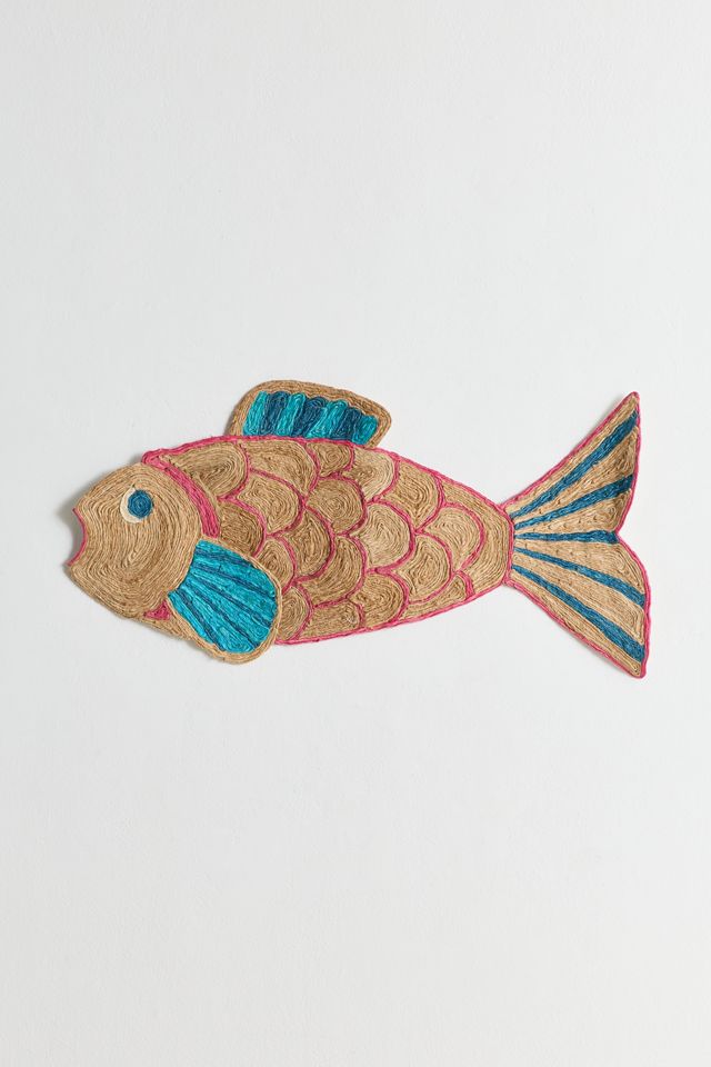 Fish Shaped Jute Wall Hanging #1