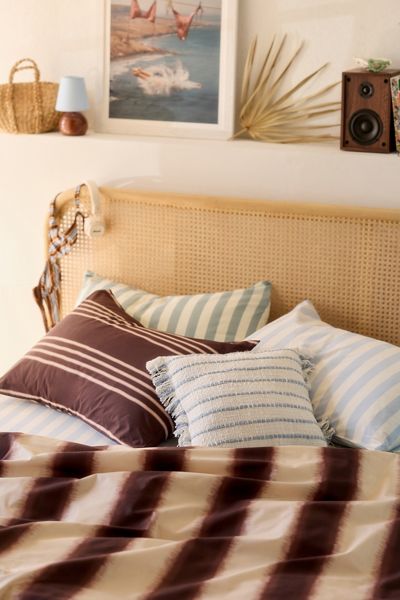 Lou Striped Fringe Throw Pillow
