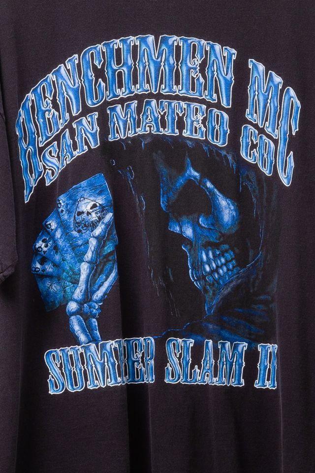 Vintage Y2K Distressed Summer Slam 2 MC Black Graphic T-Shirt