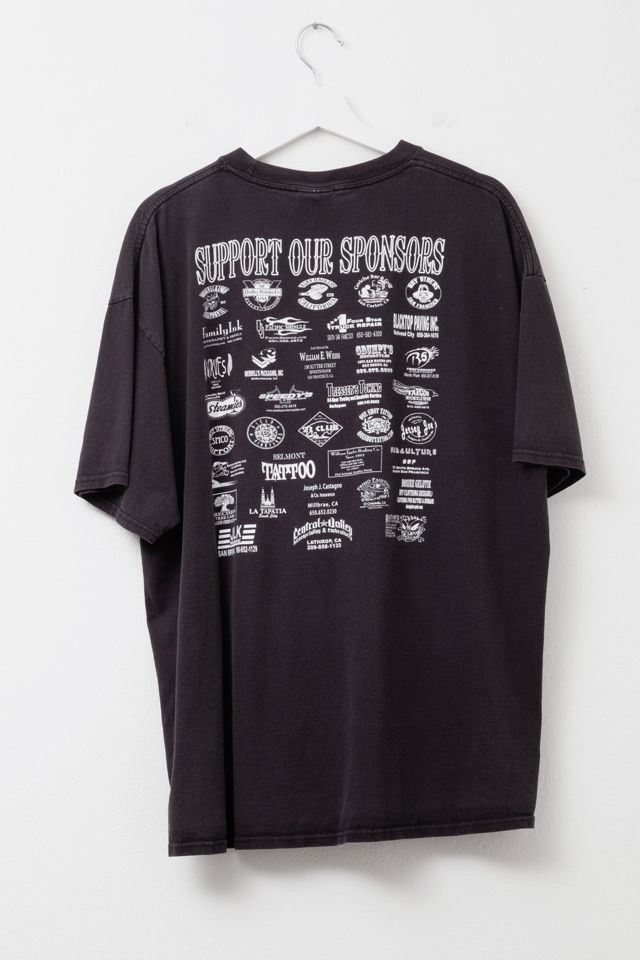 Vintage Y2K Distressed Summer Slam 2 MC Black Graphic T-Shirt #2