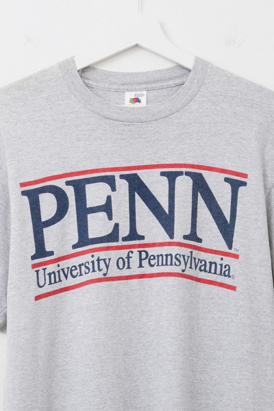 Vintage 1990s University of Pennsylvania Gray Spell Out Graphic T-Shirt