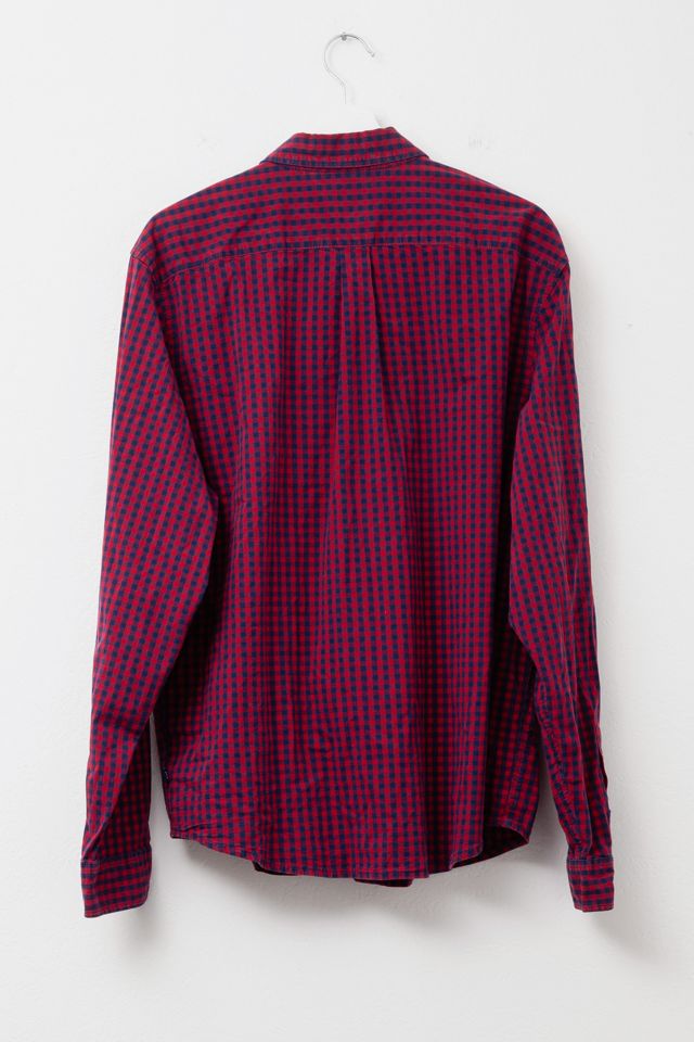 Vintage Y2K GAP Red Blue Checkered Cotton Button Up Shirt #2