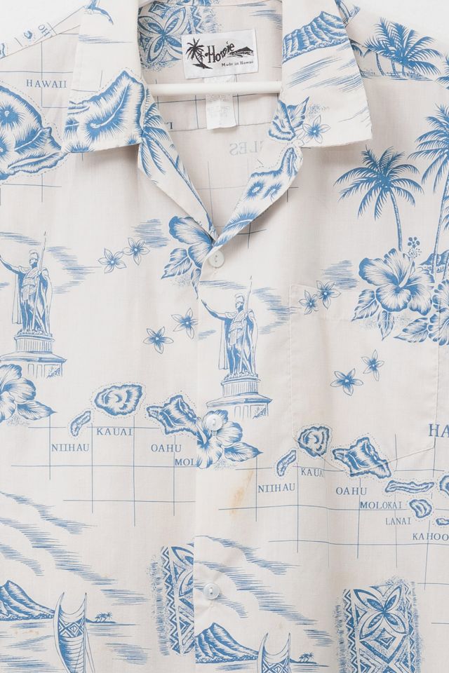 Vintage 1980s Distressed Tropical Short Sleeve Button Up Shirt #1