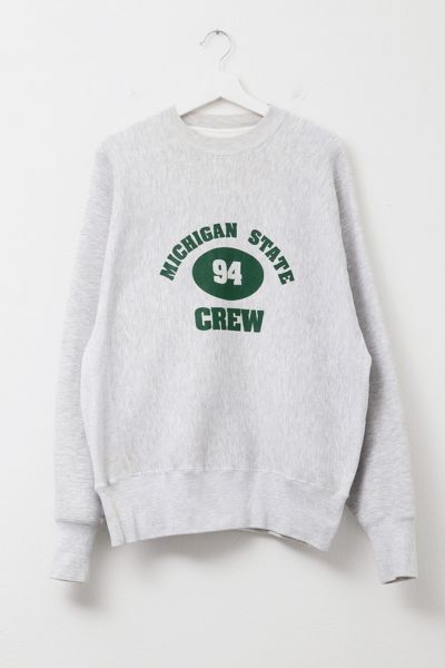 Vintage 1990s Michigan State Crew Spell Out Heavyweight Reverse Weave Sweatshirt