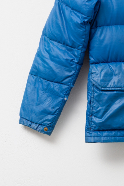 Vintage 1970s Distressed Camp 7 Blue Down Jacket