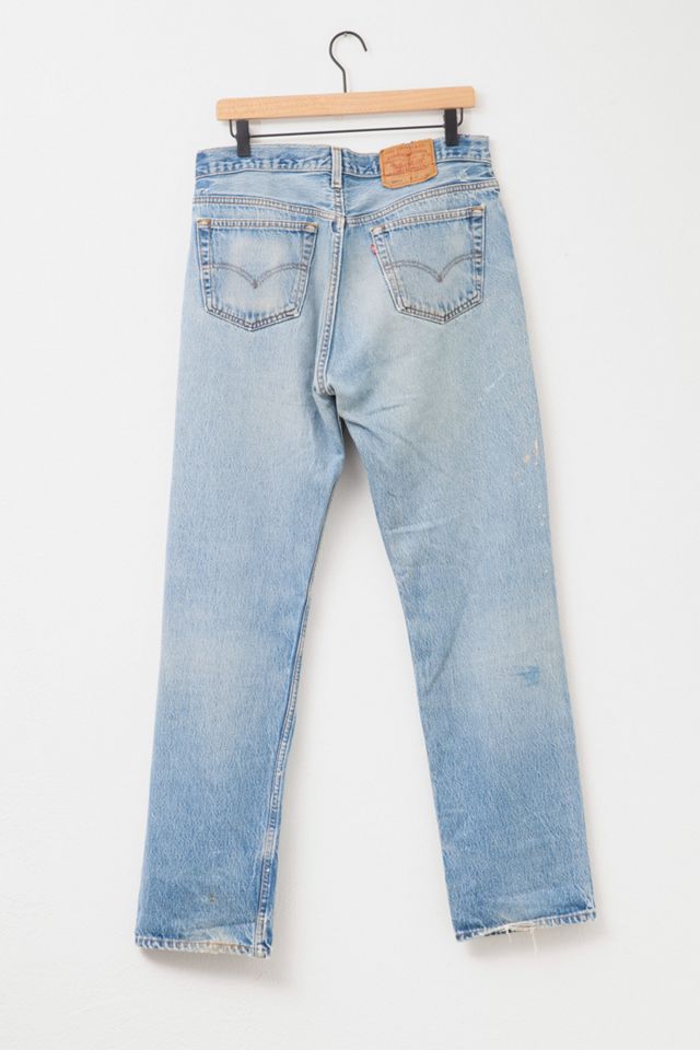 Vintage 1990s Levi’s® 501 XX Button Fly Distressed Faded Blue Denim Jeans #2