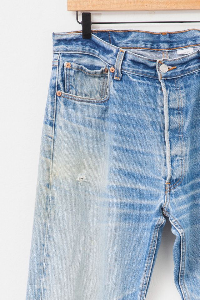 Vintage 1990s Levi’s® 501 XX Distressed Denim Blue Jeans #1