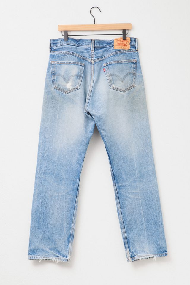 Vintage 1990s Levi’s® 501 XX Distressed Denim Blue Jeans #2