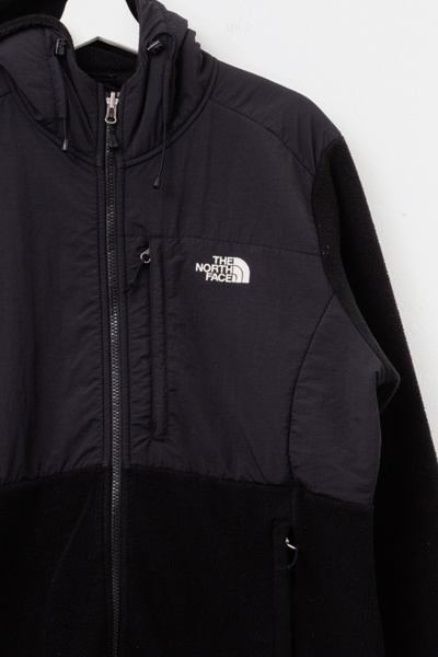 Vintage 1990s The North Face Hooded Black Technical Fleece