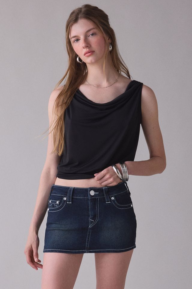 Jupe-short en denim taille basse True Religion #4