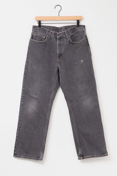Vintage 1990s Distressed Black Faded Denim Jean