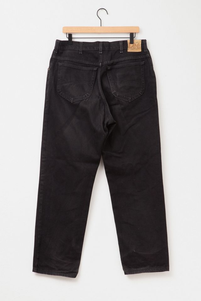Vintage 1990s Lee Black Denim Distressed Jean #1