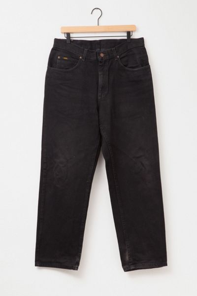 Vintage 1990s Lee Black Denim Distressed Jean