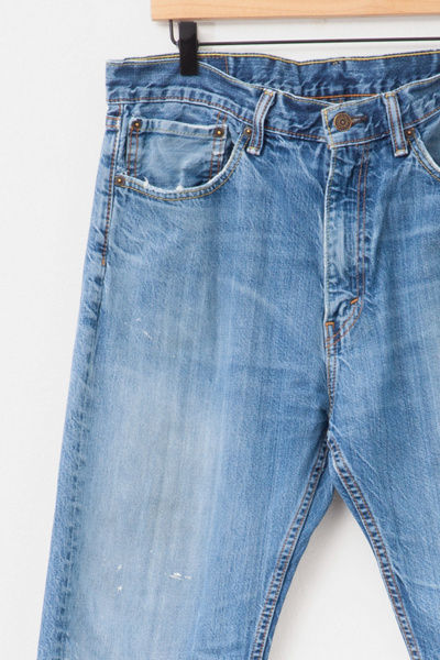 Vintage 1990s Levi’s® 505 Distressed Denim Blue Jeans