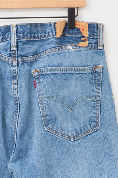 Vintage 1990s Levi’s® 505 Distressed Denim Blue Jeans