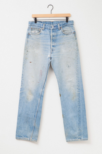 Vintage 1990s Levi's® 501 XX Distressed Light Wash Denim Blue Jean