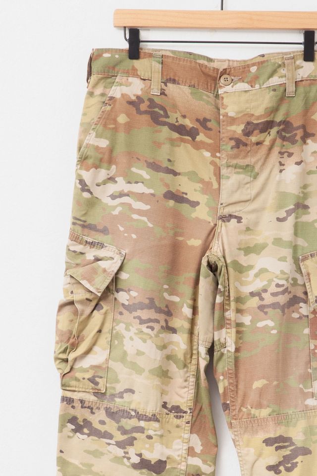 Vintage Y2K Distressed Speckled Camouflage Rip-Stop Cargo Pants #1