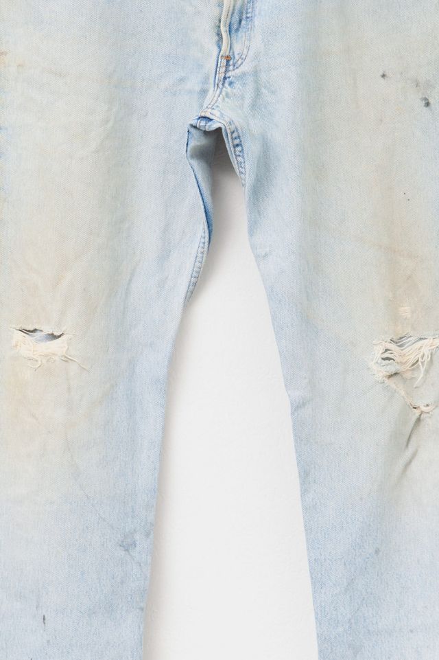 Vintage 1990s Levi’s® 501 Distressed Light Wash Button Fly Denim Jeans #1