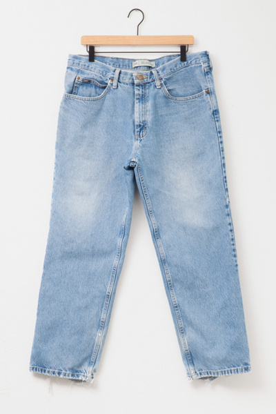 Vintage 1990s Lee Relaxed Fit Light Wash Distressed Denim Jeans